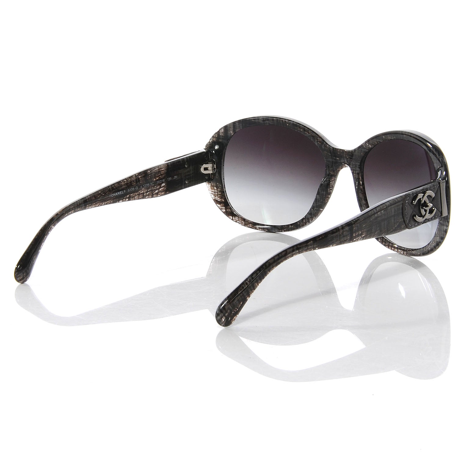 Chanel CC Tweed Turnlock Sunglasses 5235 Q Black 2 of 5