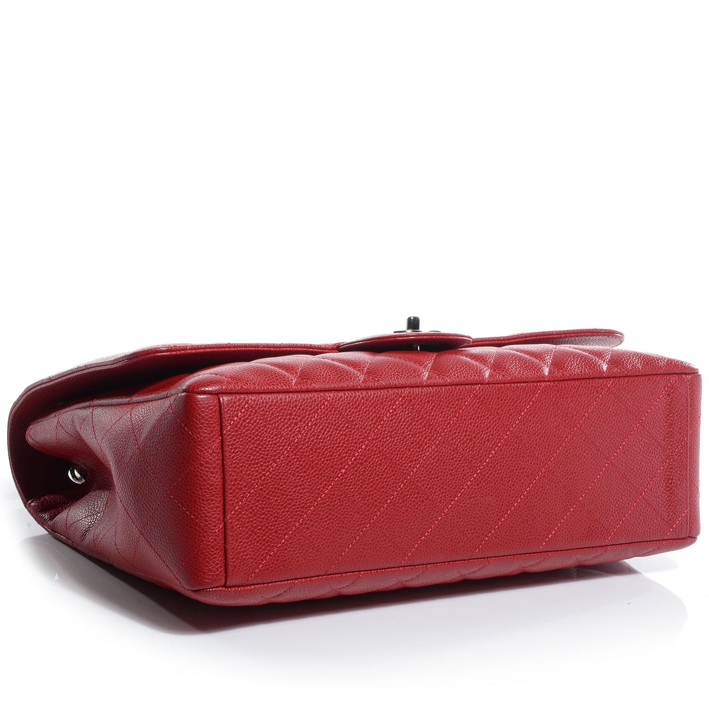 Caviar Maxi Single Flap Red