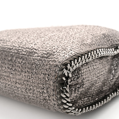 Stella McCartney Metallic Woven Boucle Falabella Fold Over Tote Dark Grey 9 of 9