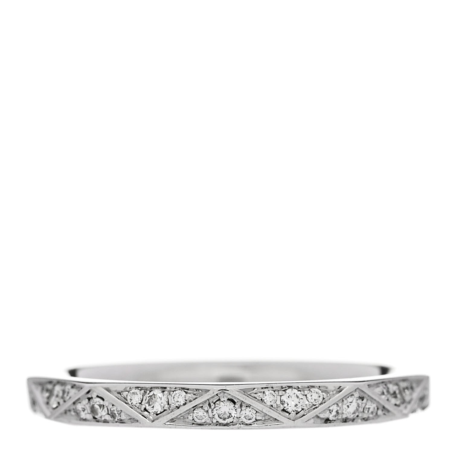 Graff 18K White Gold Diamond Laurence Graff Signature Band Ring 47 4 1 of 5
