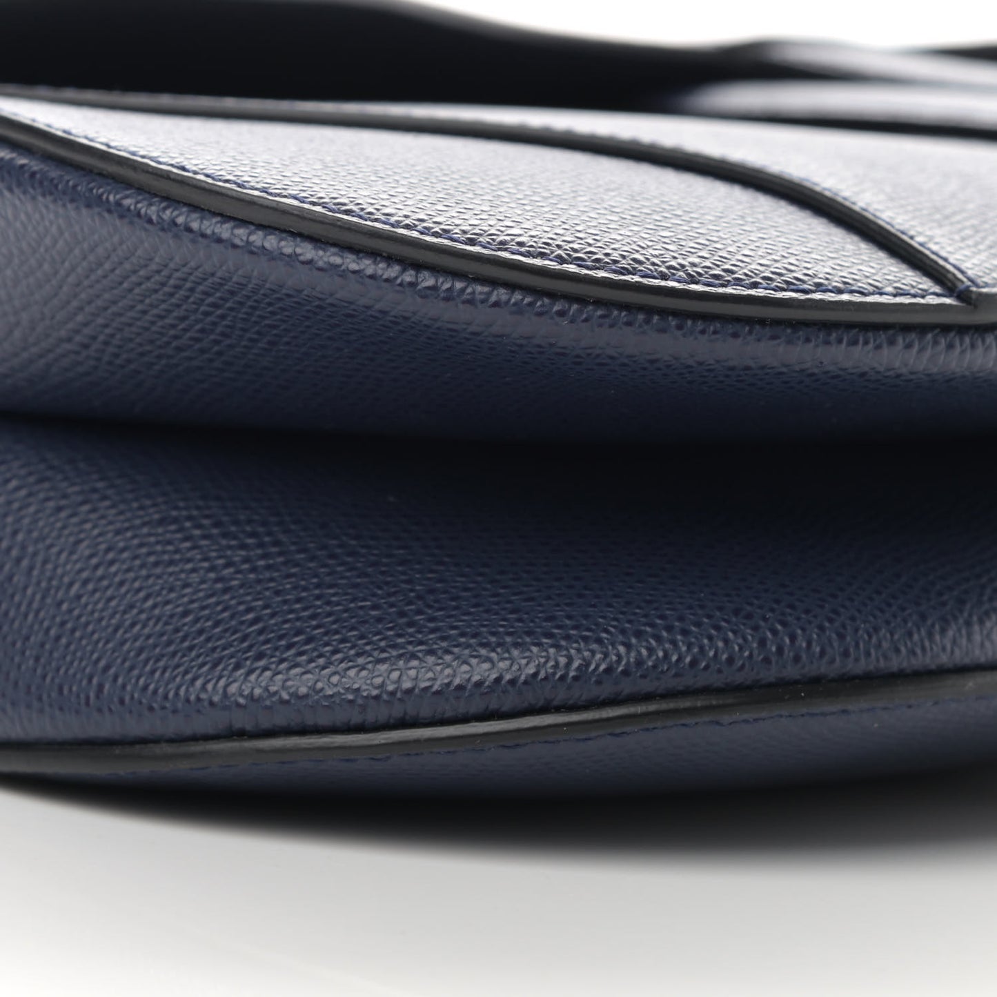 Grained Calfskin Saddle Bag Navy