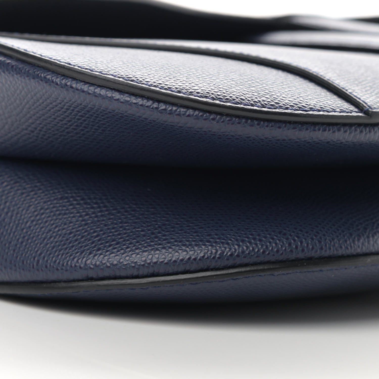 Christian Dior Grained Calfskin Saddle Bag Navy 8 of 13