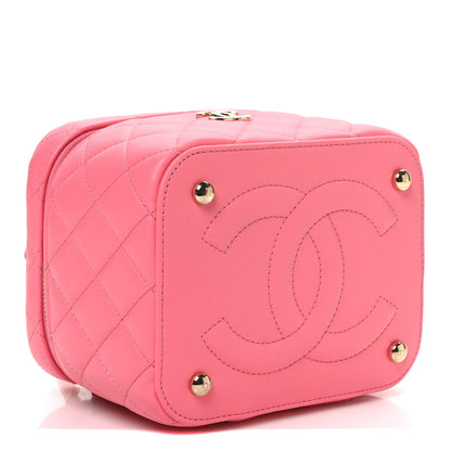 Chanel Lambskin Quilted Small CC Vanity Case Pink 4 of 10