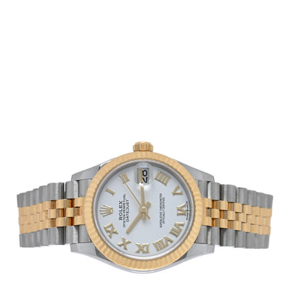 Rolex Stainless Steel 18K Yellow Gold 31mm Oyster Perpetual Datejust Watch White Roman 278273 2 of 5