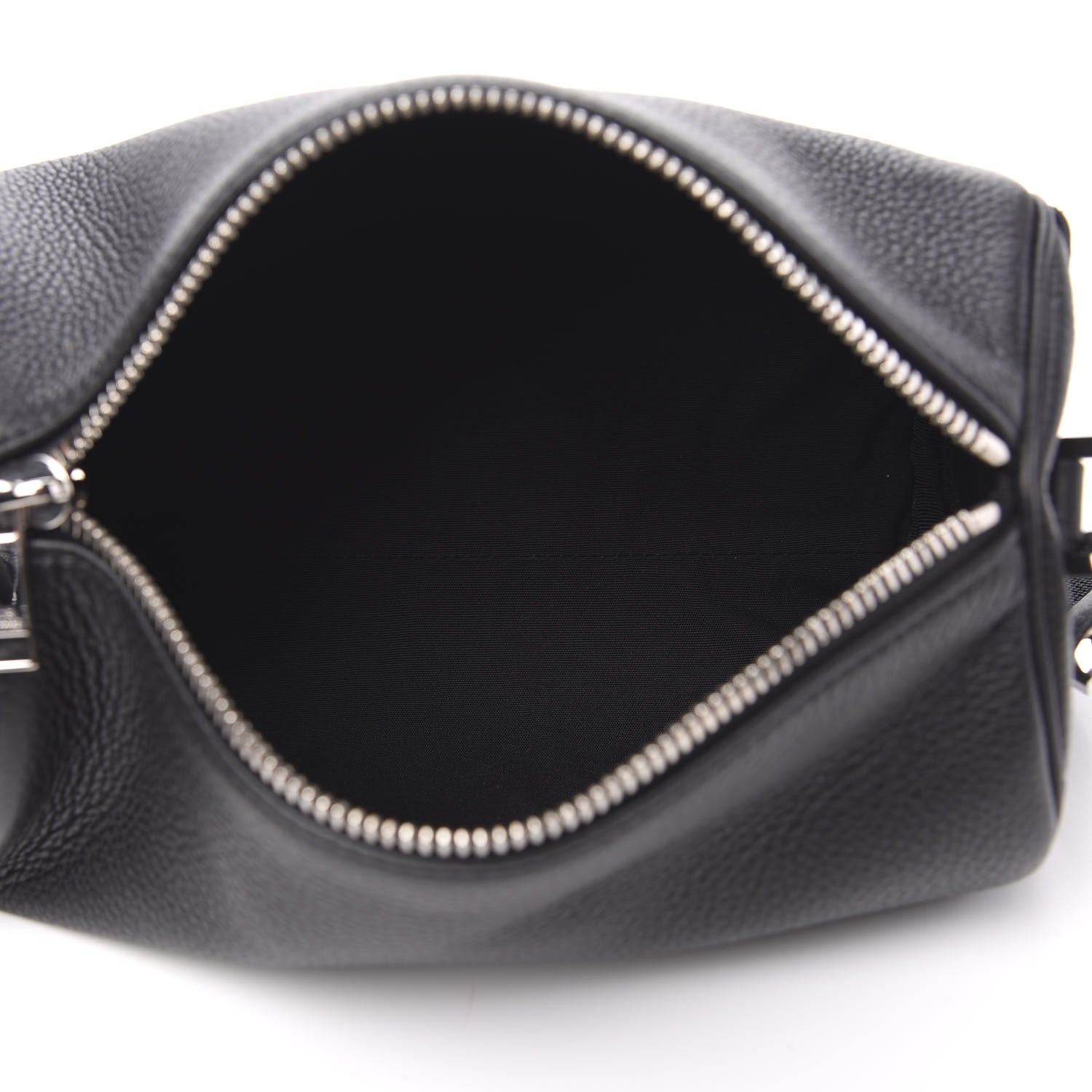 Christian Dior HOMME Grained Calfskin Mens Roller Pouch Black 4 of 8