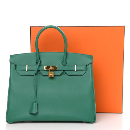 Hermes Epsom Birkin 35 Vert Vertigo 11 of 11