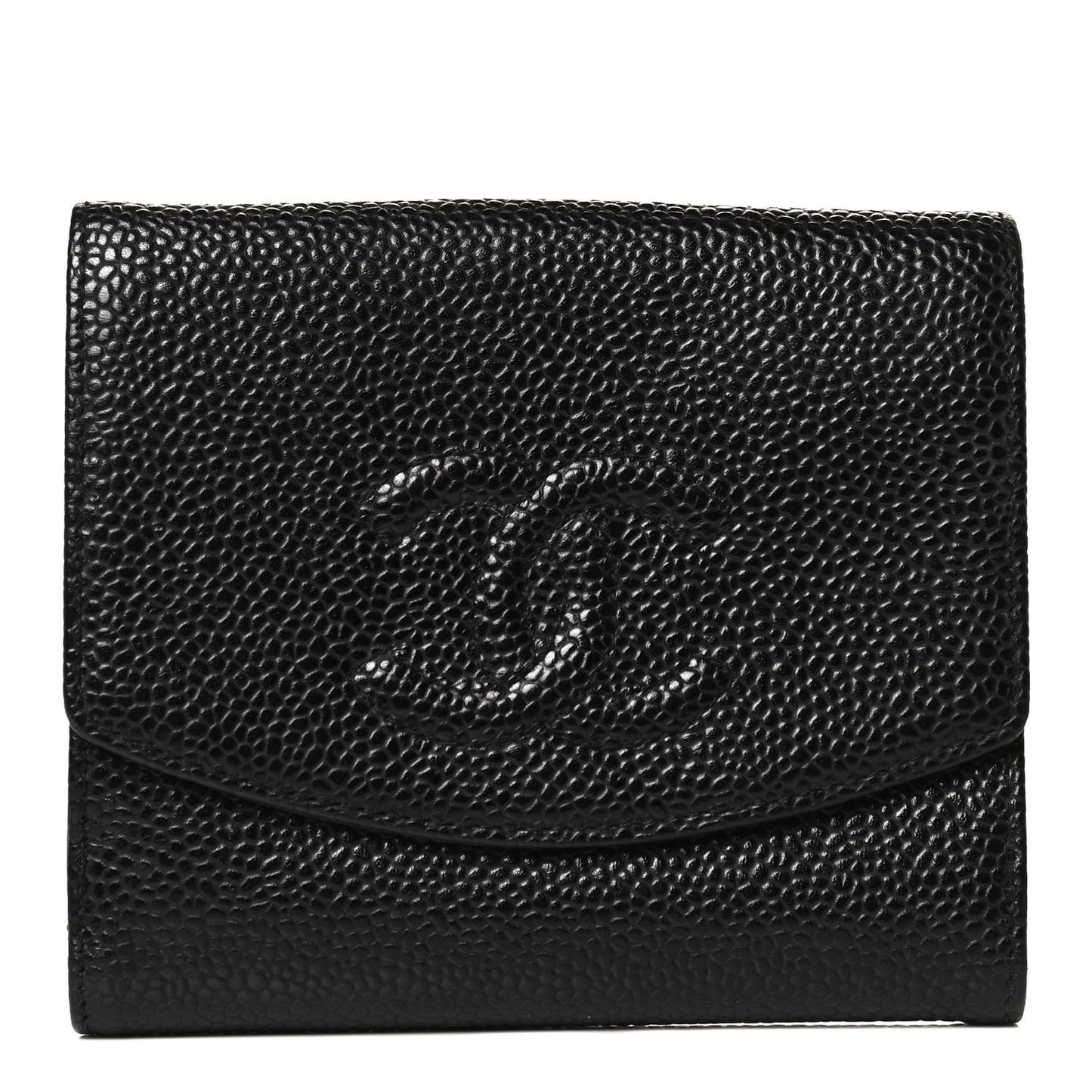 Caviar Timeless CC Compact French Wallet Black