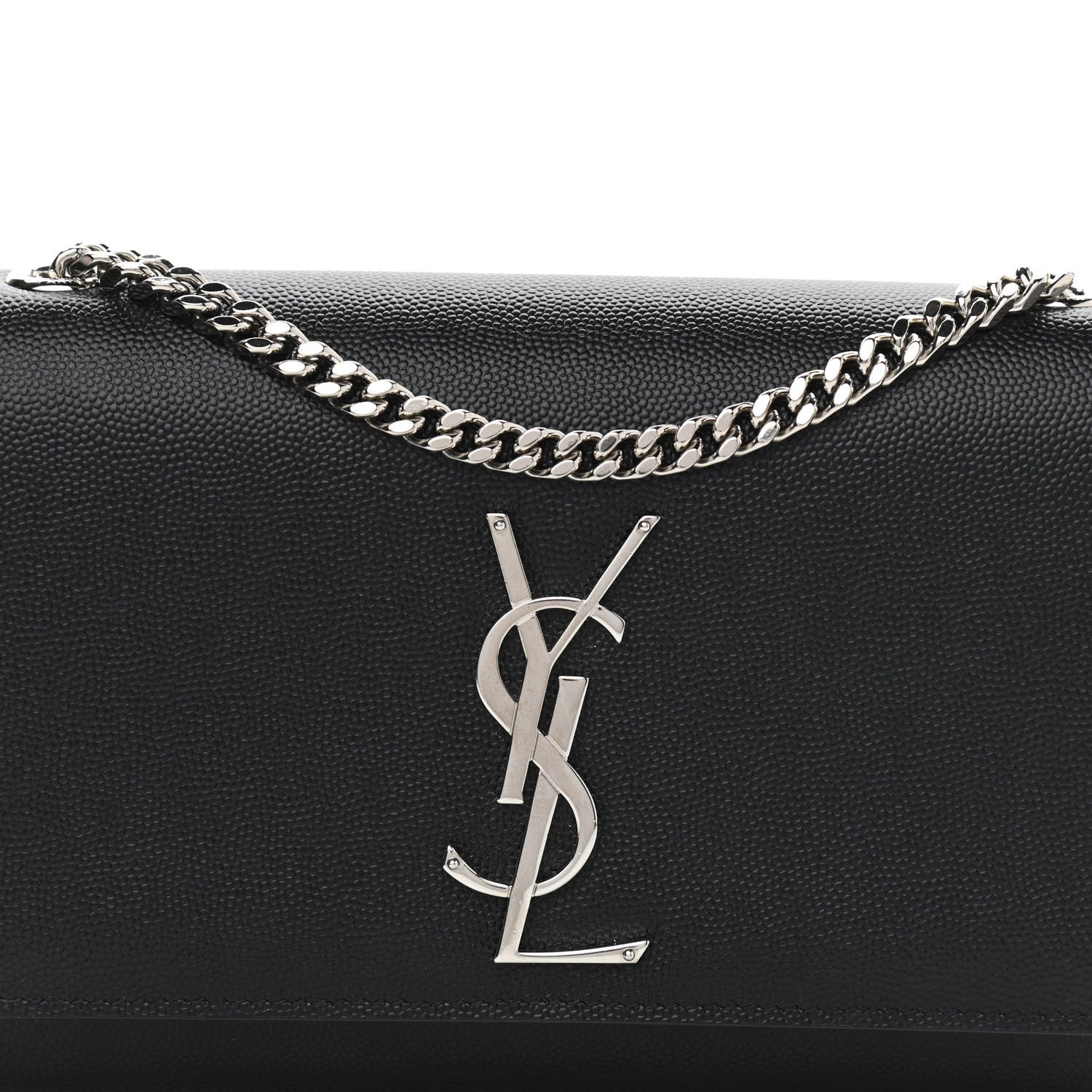 Saint Laurent Grain De Poudre Small Monogram Kate Satchel Black 8 of 10