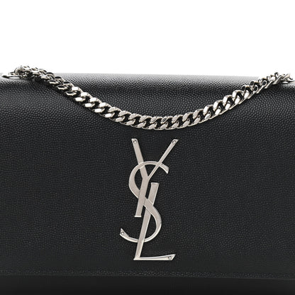 Saint Laurent Grain De Poudre Small Monogram Kate Satchel Black 8 of 10
