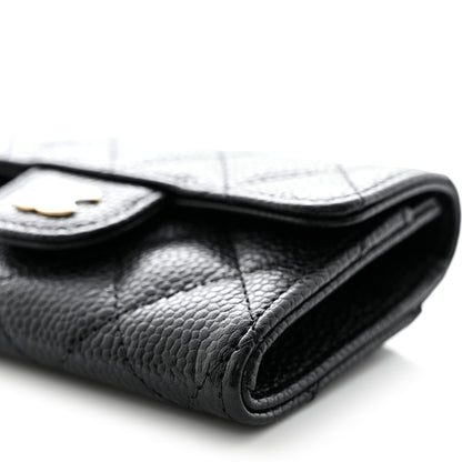 Chanel Caviar Quilted Flap Card Holder Wallet Black 10 of 11