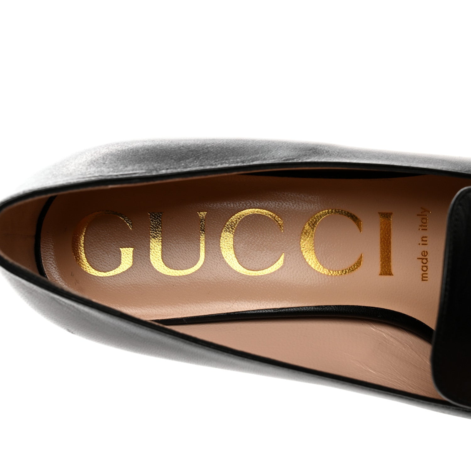 Gucci Malaga Kid Sylvie Web Chain Mid Heel Loafers 36.5 Black 6 of 11