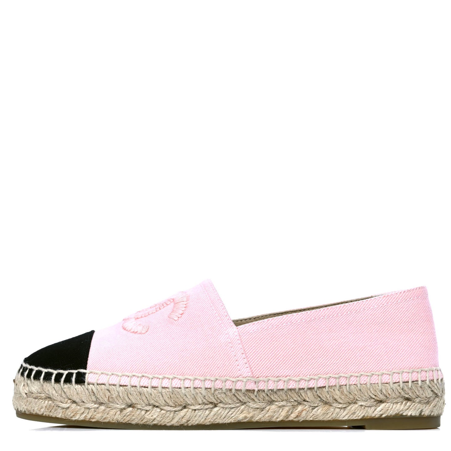 Denim Toile CC Espadrilles 38 Pink Black