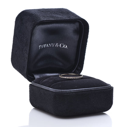 Tiffany 18K Rose Gold Diamond Metro Ring 56 7.5 6 of 6