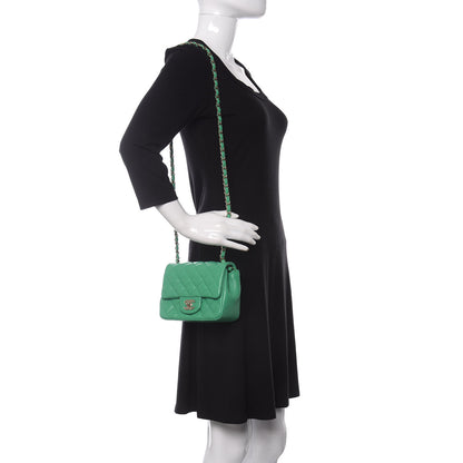 Chanel Lambskin Quilted Mini Square Flap Green 2 of 11