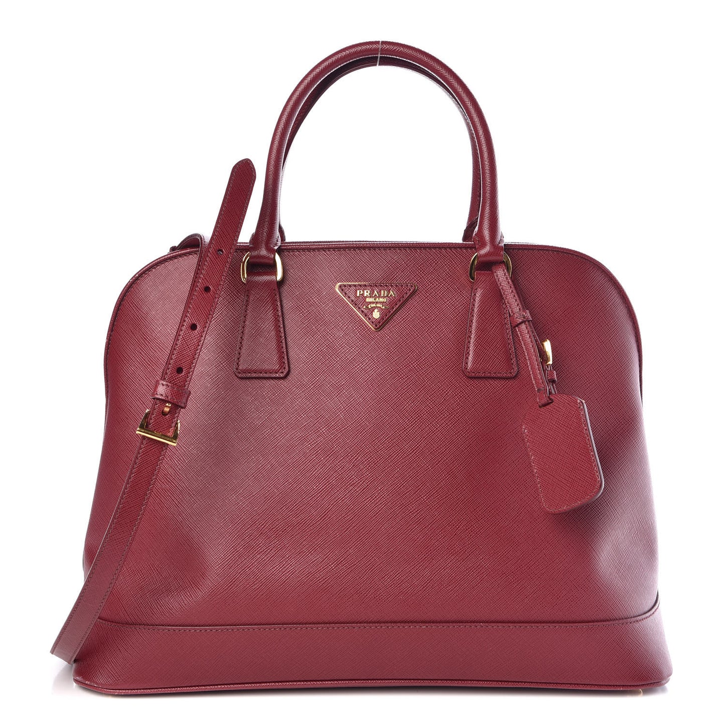 Saffiano Lux Open Promenade Tote Cherry
