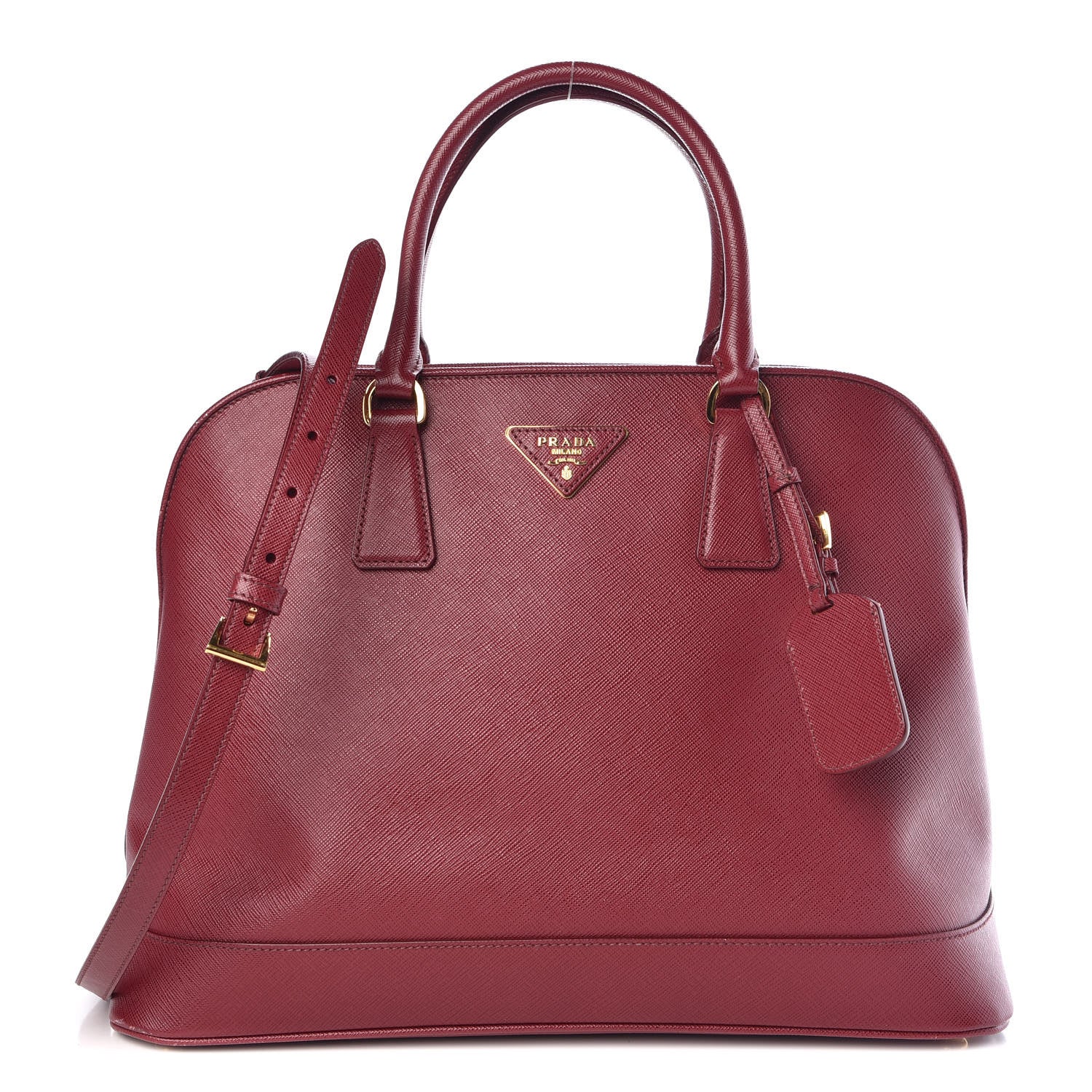 Prada Saffiano Lux Open Promenade Tote Cherry 1 of 16