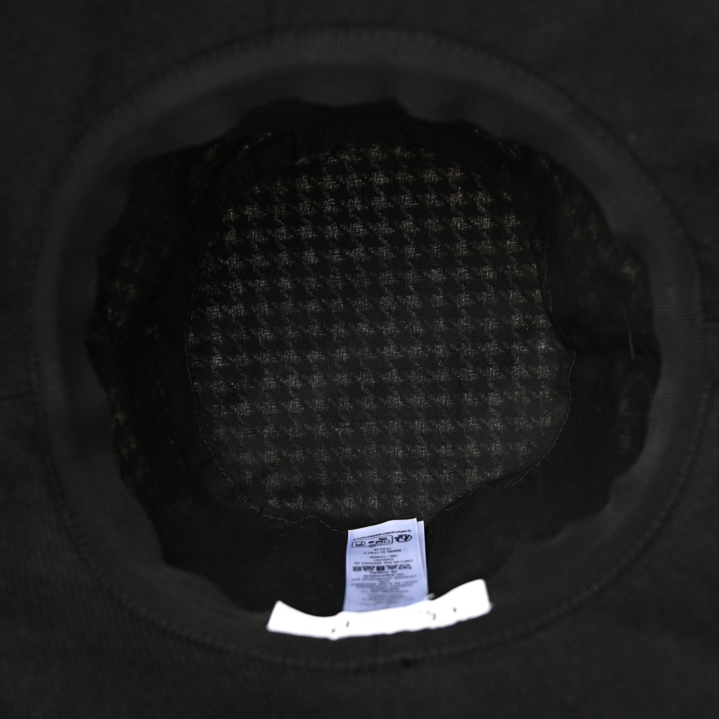 Pied De Poule Bucket Hat 57 Black White