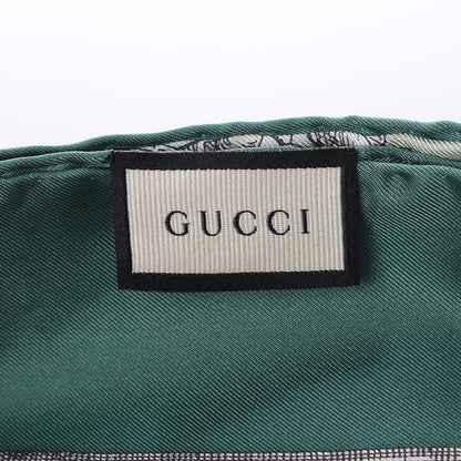 Gucci Silk Twill Wondergardenia Square Scarf Emerald 4 of 5