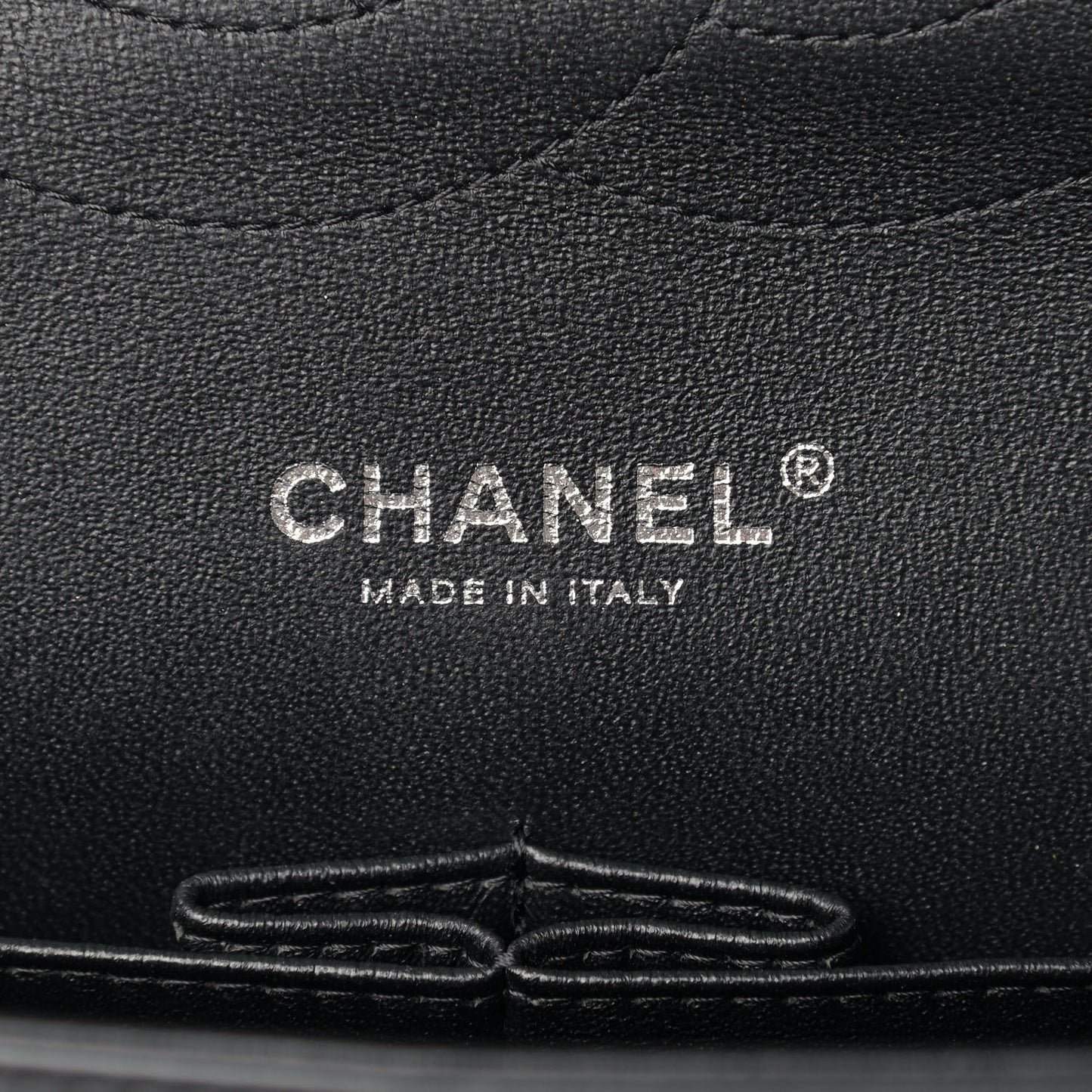 Patent Quilted Jumbo Double Flap Black