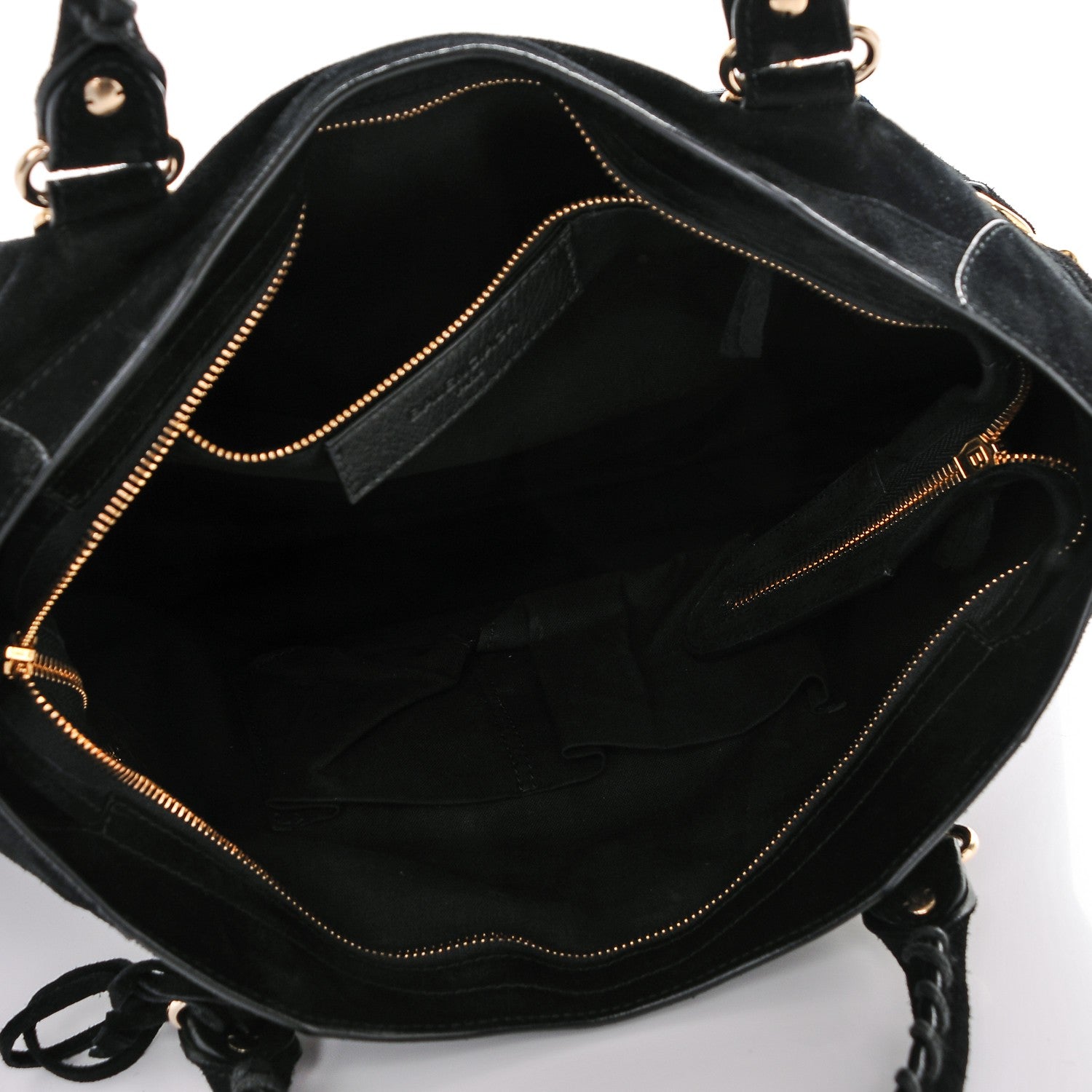 Balenciaga Baby Daim Gold Metallic Edge Hardware City Black 5 of 7