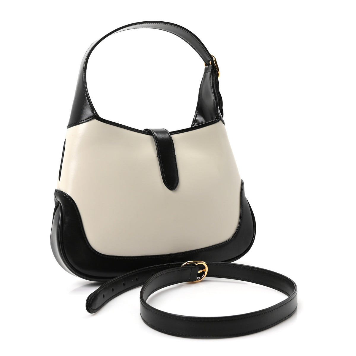 Boarded Dyana Lux Calfskin Bi-Color Small Jackie 1961 Hobo Mystic White Black