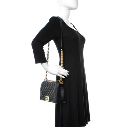 Chanel Caviar Quilted Medium Boy Flap Black 2 of 10