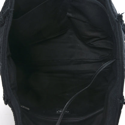 Chanel Canvas Extra Large Double Face Shopping Tote Black 5 of 9