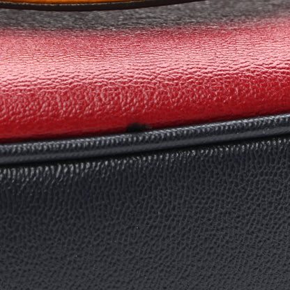Gucci New Sakai Calfskin Lux Tri-Color Dahlia Phone Case New Cherry Red Sun Oil Blue 8 of 8