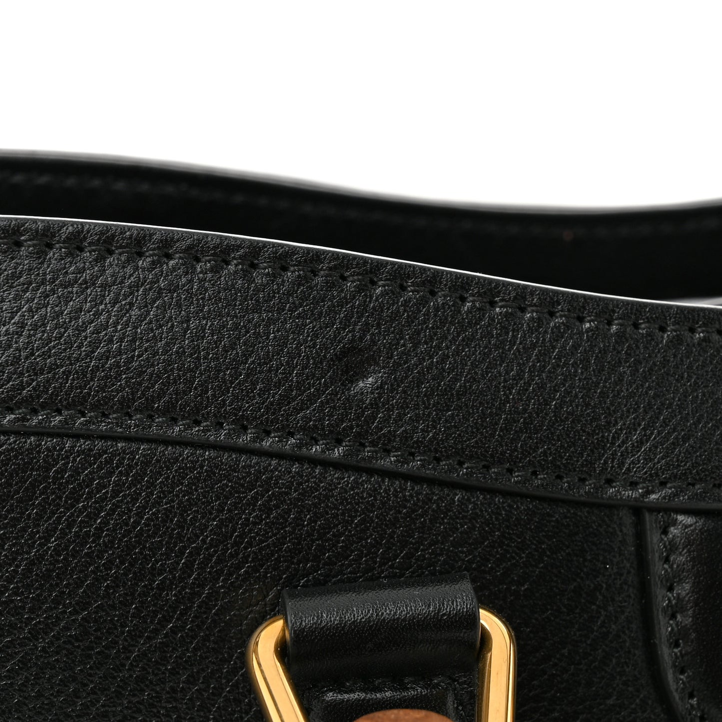 Calfskin Small Diana Tote Bag Black Yellow Fluo