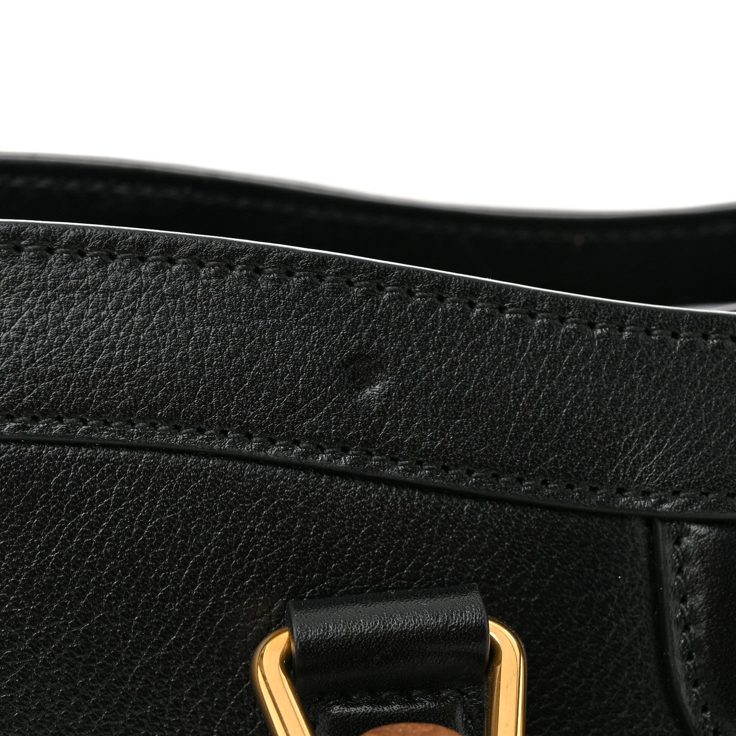Gucci Calfskin Small Diana Tote Bag Black Yellow Fluo 11 of 11