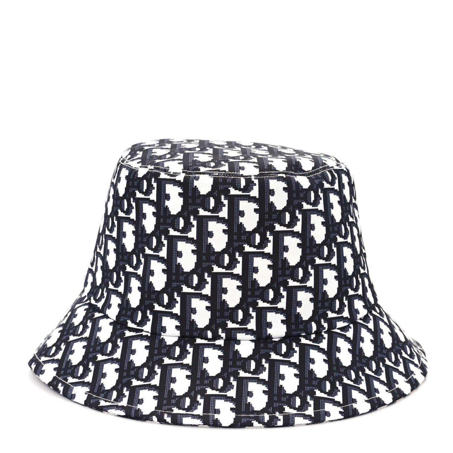 Christian Dior Gingham Reversible Teddy-D Brim Bucket Hat 57 Black White 9 of 14