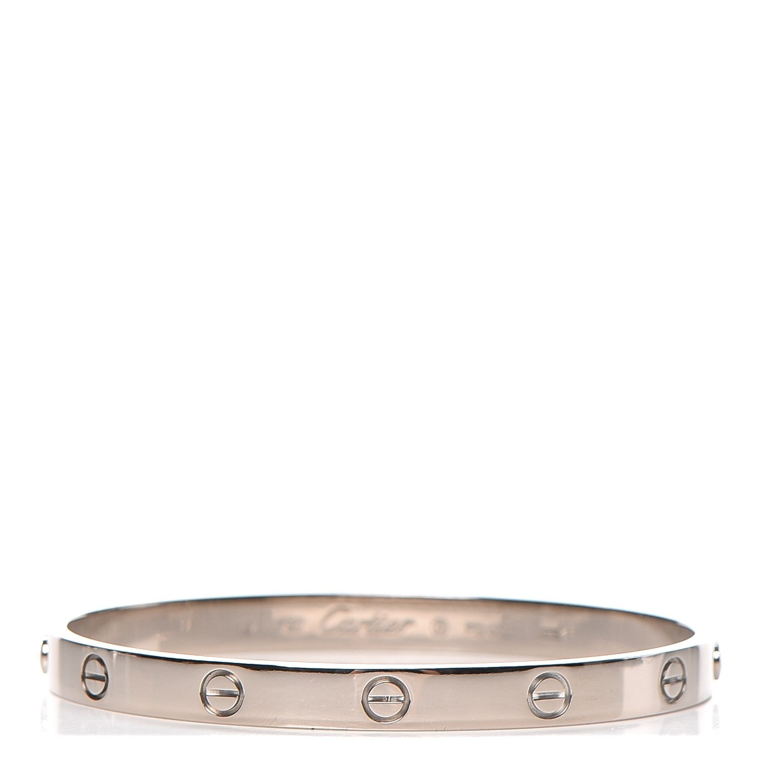 Cartier 18K White Gold LOVE Bracelet 19 1 of 4