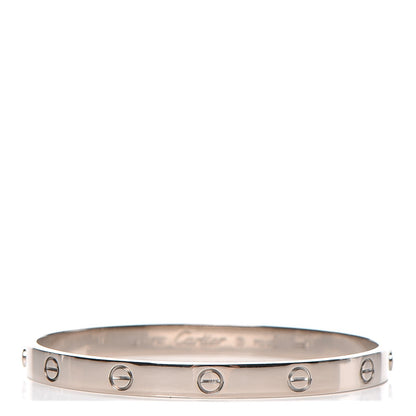 Cartier 18K White Gold LOVE Bracelet 19 1 of 4