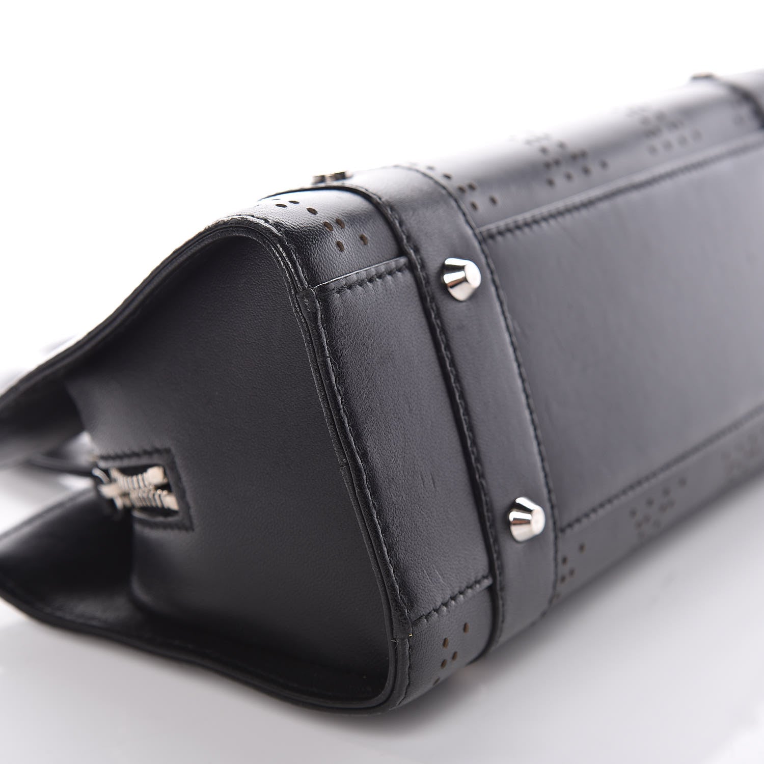 Christian Dior Calfskin Cannage Perforated Small Lady Dior East West Black 8 of 13