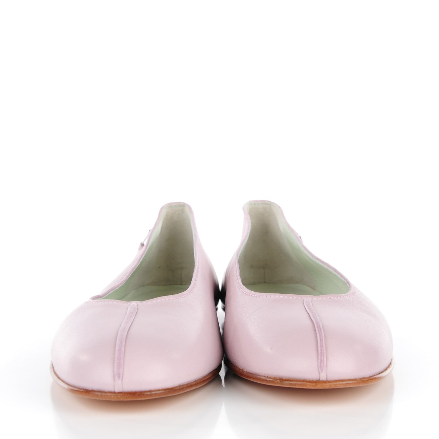 Lambskin Ballerina Flats 38 Pink