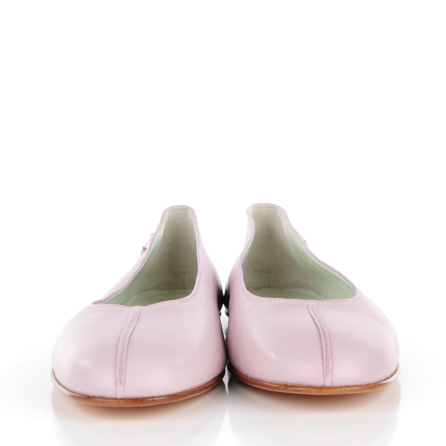 Chanel Lambskin Ballerina Flats 38 Pink 2 of 9