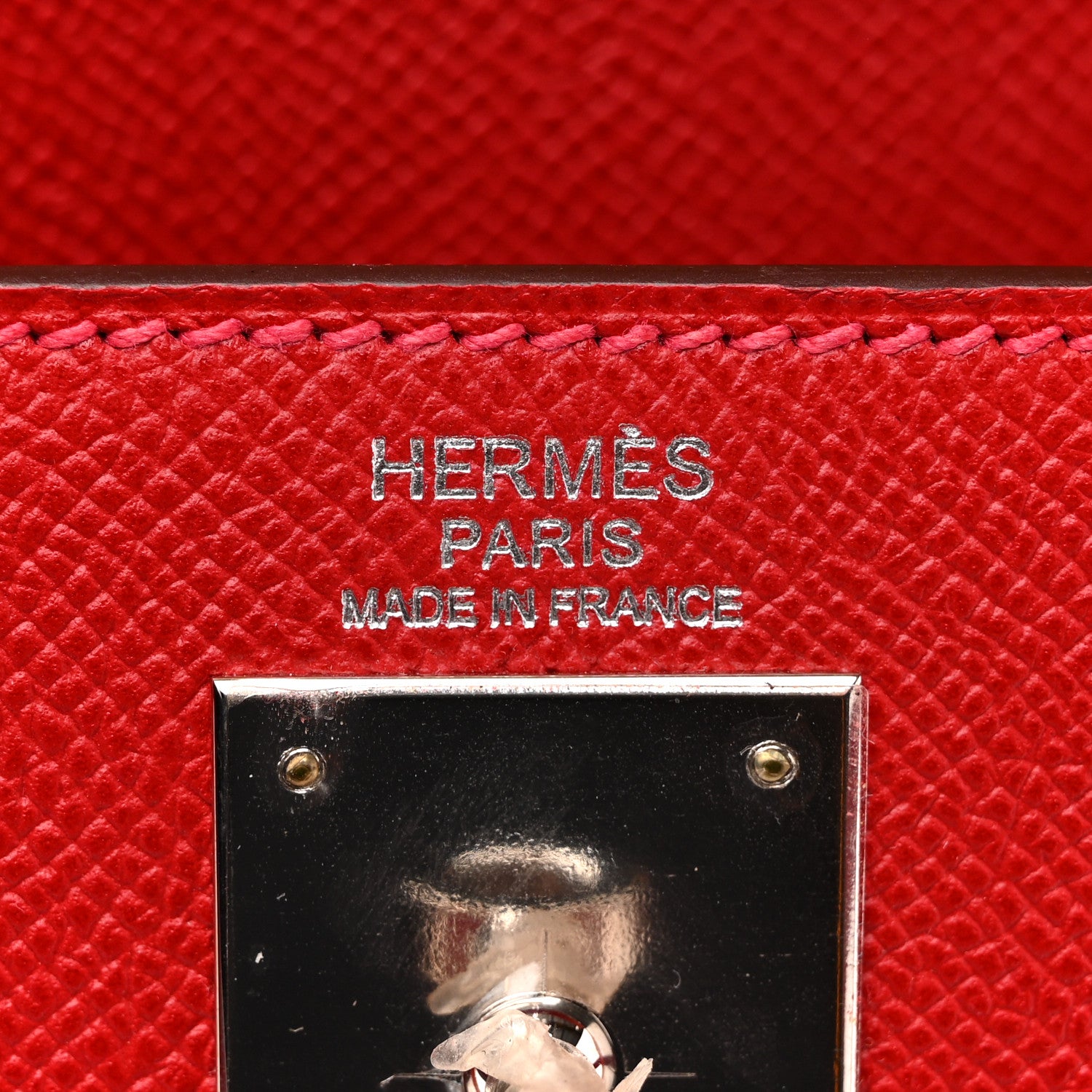 Hermes Epsom Kelly Sellier 32 Rouge Casaque 5 of 9