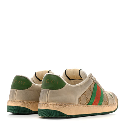 Gucci GG Monogram Nubuck Web Womens Screener Sneakers 39 New Sand Dusty Milk Vintage Green 38 New Sand Dusty Milk Vintage Green 21 of 39
