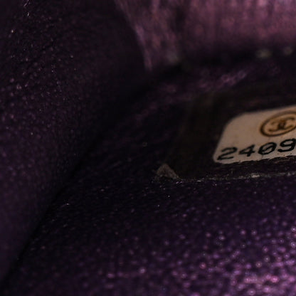 Chanel Iridescent Lambskin Quilted Mini Rectangular Flap Dark Purple 7 of 15