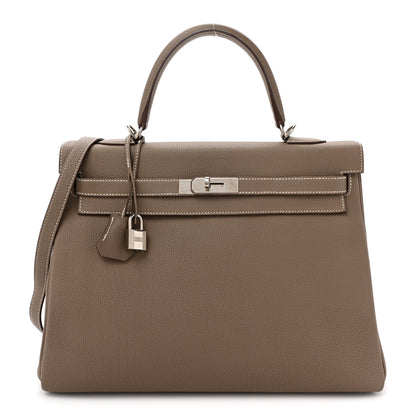 Hermes Togo Kelly Retourne 35 Etoupe 1 of 18