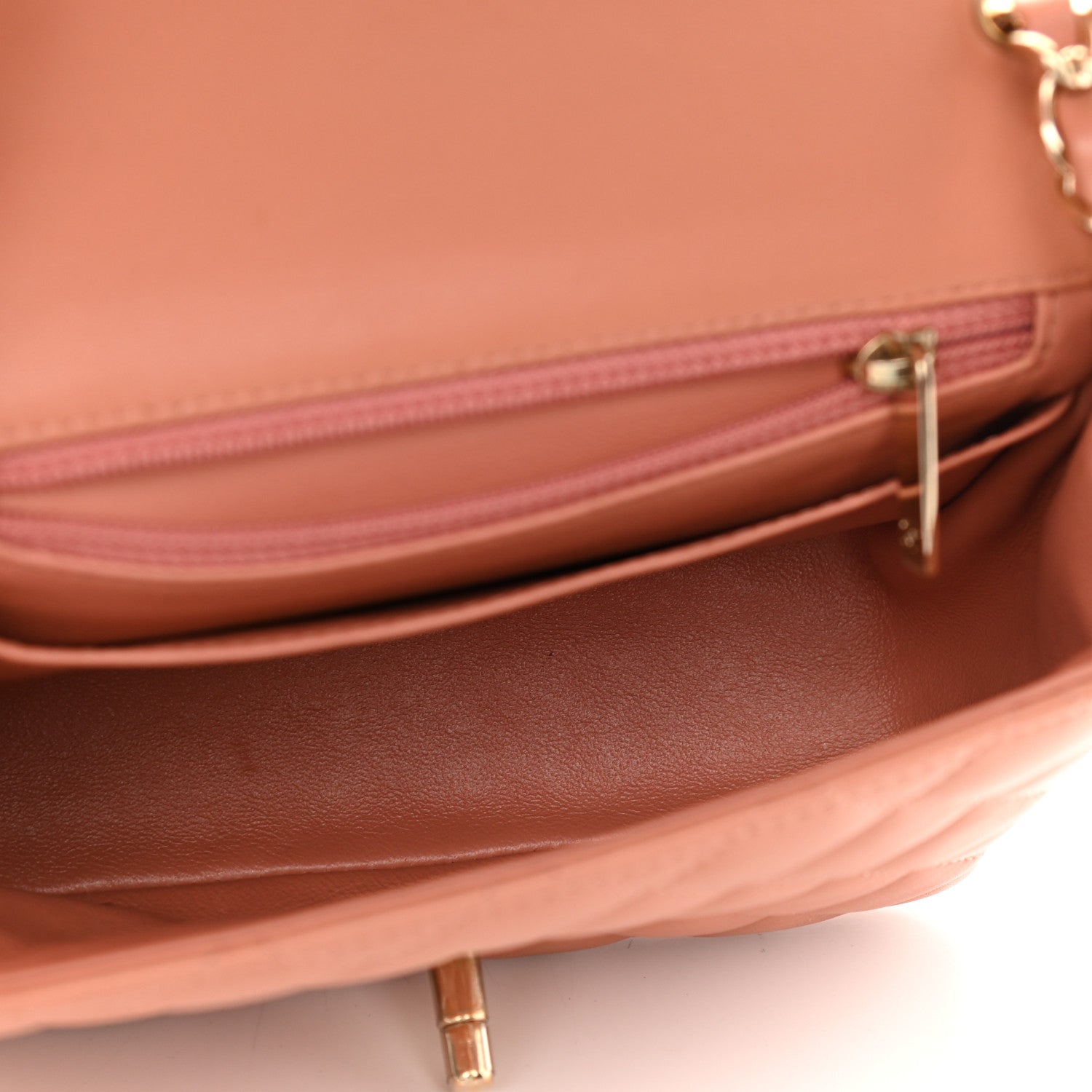 Chanel Lambskin Quilted Mini Square Flap Brown 6 of 13