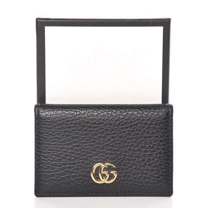 Gucci Pebbled Calfskin GG Marmont Card Case Black 8 of 8