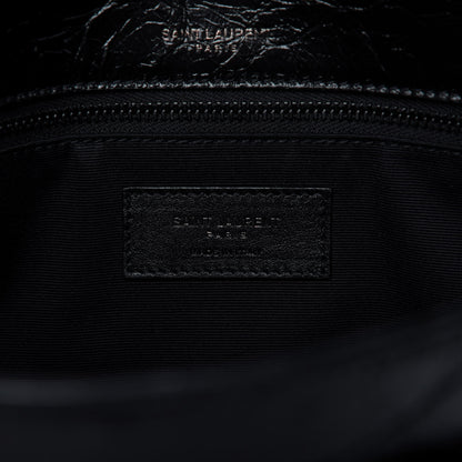Saint Laurent Crinkled Calfskin Matelasse Monogram Medium Niki Chain Satchel Black 9 of 10