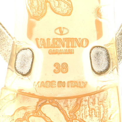Valentino Garavani PVC Jelly Glitter Rockstud Bow Thong Sandals 38 Oro 6 of 7