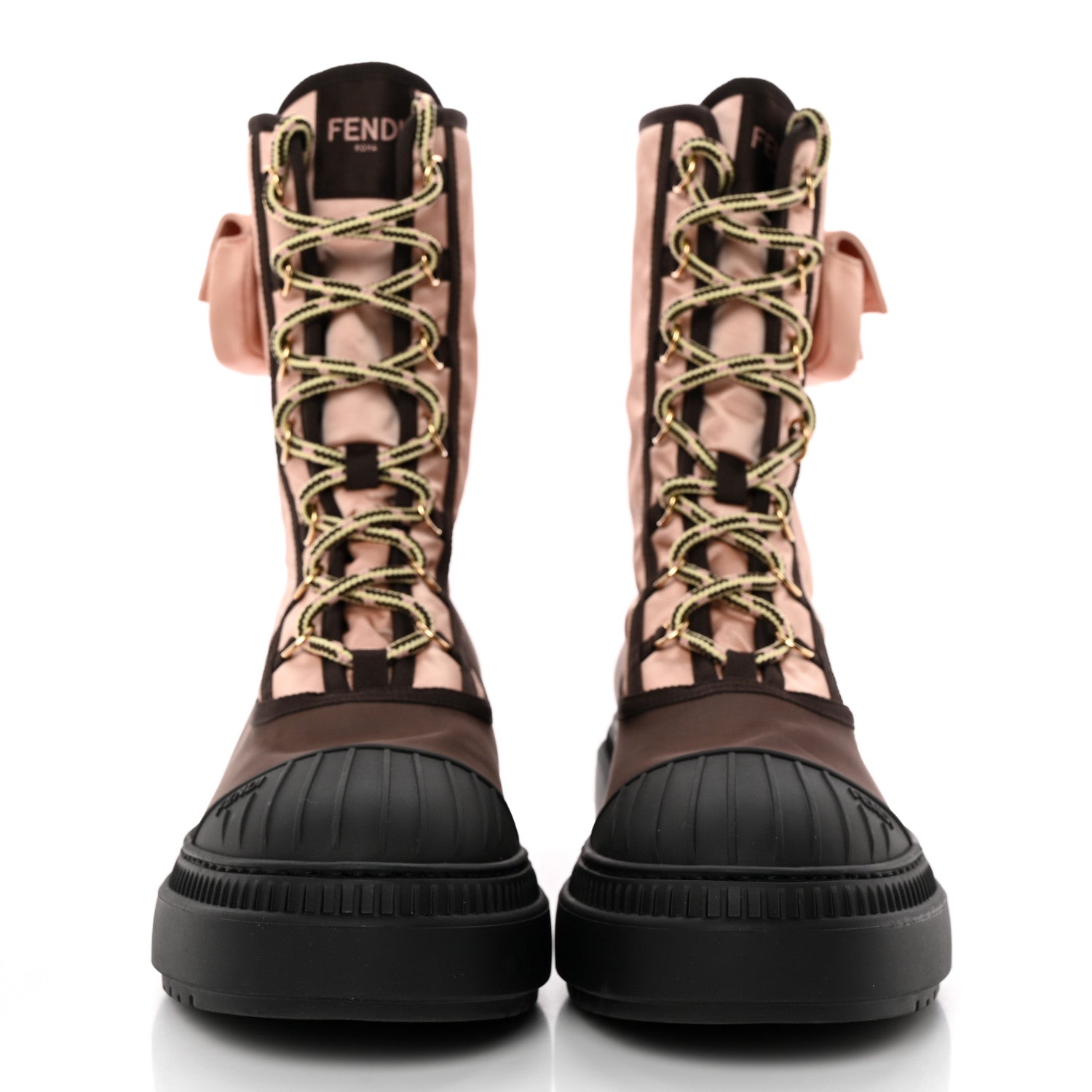Fendi Nylon Baguette Domino 50mm Biker Boots 41 Baby Pink Nolita 2 of 12