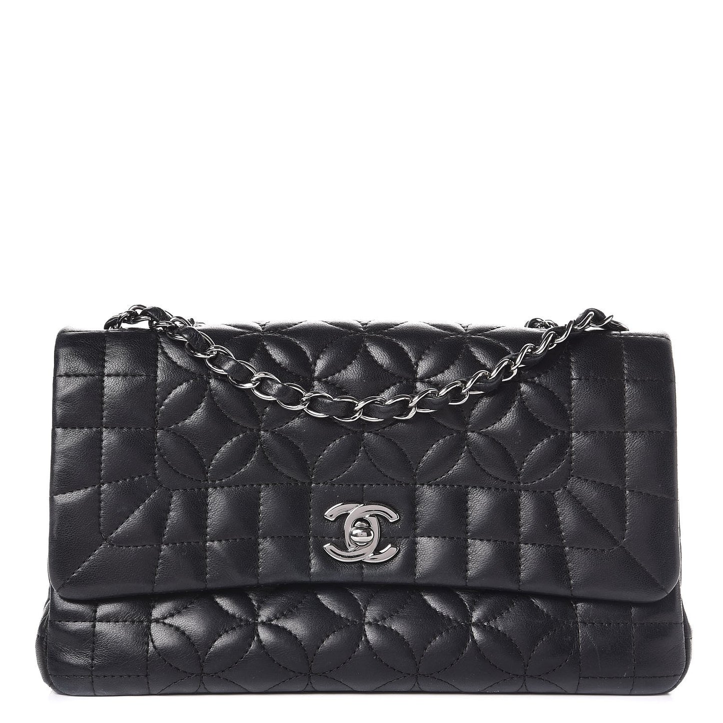 Lambskin Lady Graphic Flap Black