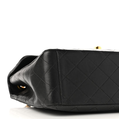 Chanel Lambskin Quilted XL Jumbo Single Flap Black 9 of 10