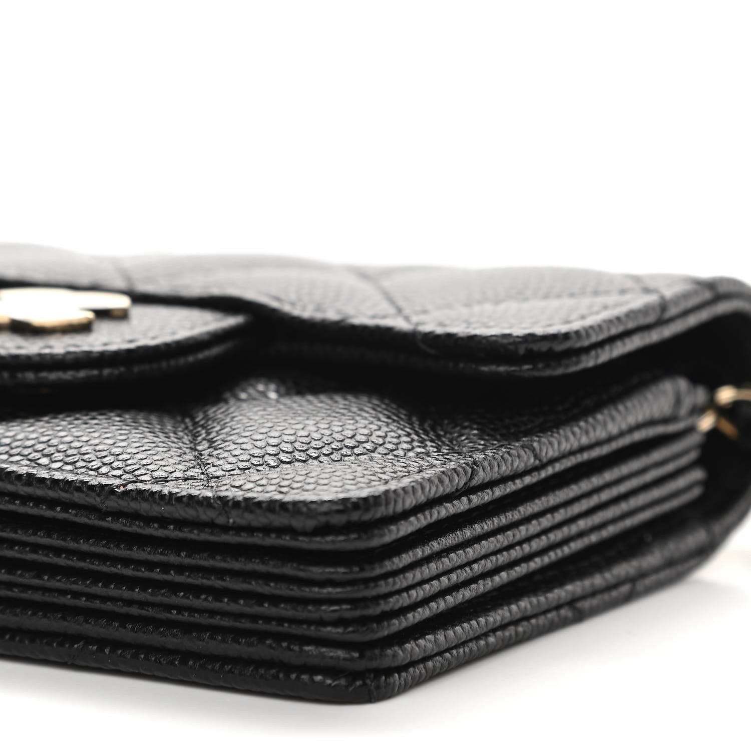 Chanel Caviar Quilted Flap Card Holder On Chain Black 11 of 11