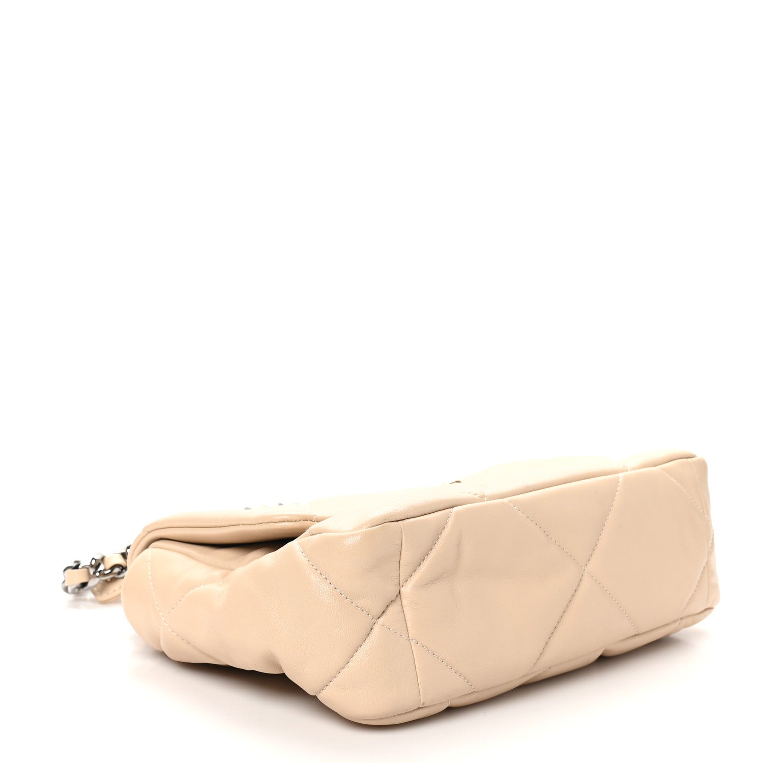 Chanel Lambskin Quilted Medium Chanel 19 Flap Beige 4 of 12