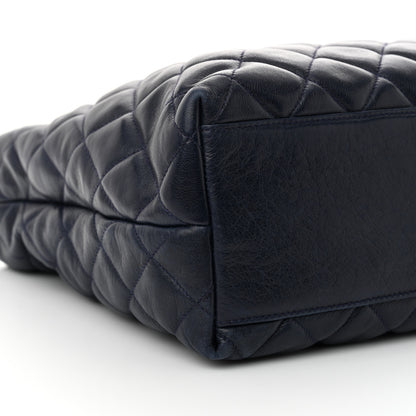 Chanel Lambskin Quilted Shoulder Bag Navy 10 of 11